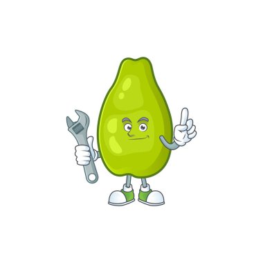 Mekanik taze ve olgun papaya beyaz arka plan izole