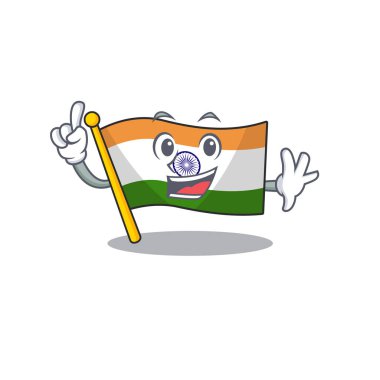 Karikatür dolabında tutulan parmak hint bayrağı