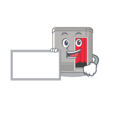 Karakter şeklinde pano fotoğraf kabini ile