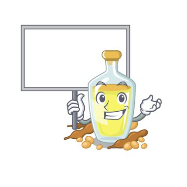 Karikatür şişesikoymak kurulu soya yağı getir