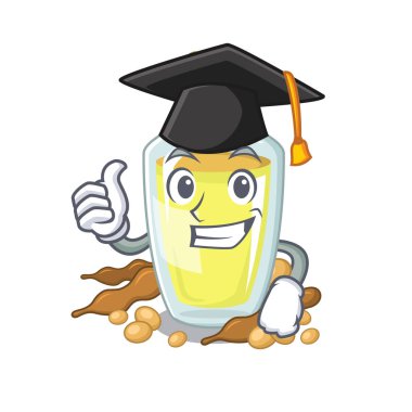 Bir maskot kase mezuniyet soya yağı