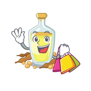 Bir maskot kase alışveriş soya yağı