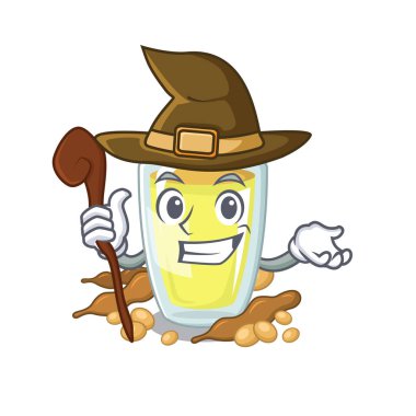 Cadı soya yağı karikatür izole