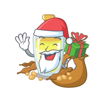 Karakter şekli ile hediye soya yağı ile Santa