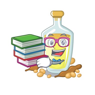 Karakter şekli ile kitap soya yağı ile Öğrenci