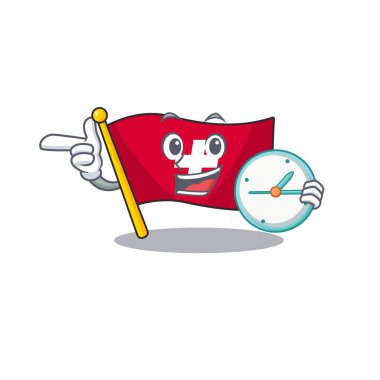 Saat bayrağı İsviçre karakteri izole ile