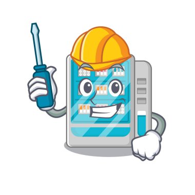Bir maskot otomotiv ilaçları otomat