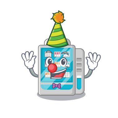 Palyaço ilaçları maskot üzerinde otomat