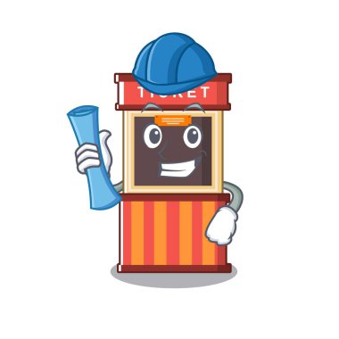 Karikatür şeklinde mimar bilet gişesi