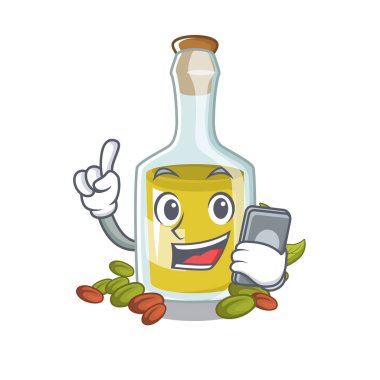 Maskot şeklinde telefon antep fıstığı yağı ile