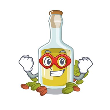 Masalar karikatür ahşap üzerinde Süper kahraman antep fıstığı yağı