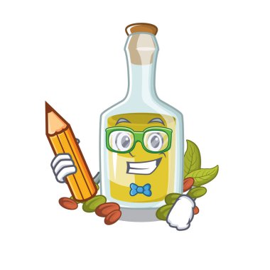 Tablolar karikatür ahşap yukarıda Öğrenci antep fıstığı yağı