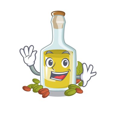 Masalar karikatür ahşap yukarıda sallanan antep fıstığı yağı