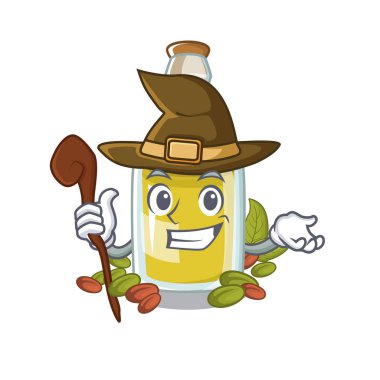 Bir karakter şişesinde Cadı Antep fıstığı yağı