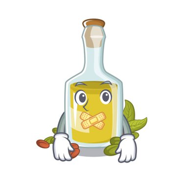 Sessiz antep fıstığı yağı karikatür ile izole