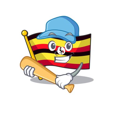 Beyzbol bayrağı oynarken Uganda karakter direği uçtu