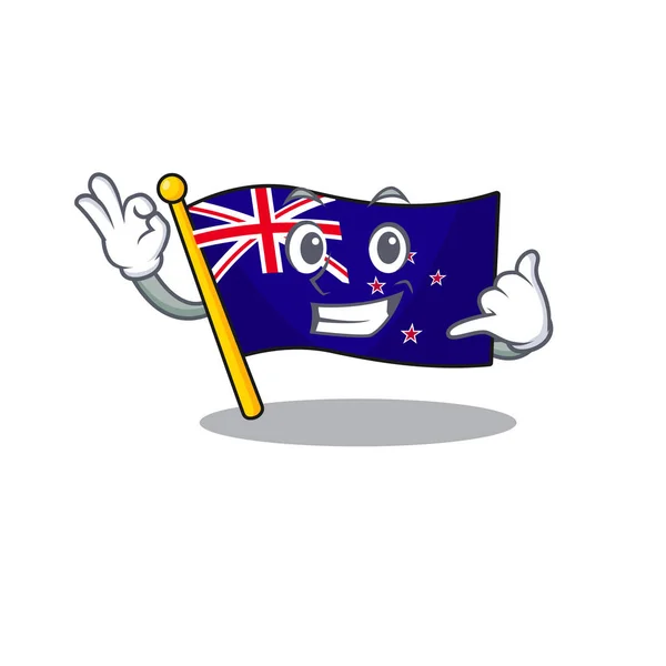 漫画の引き出しでニュージーランドフラグを呼び出します — ストックベクタ