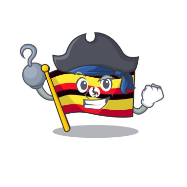 Korsan bayrağı Uganda karakter direği uçtu