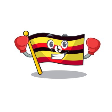 Boks bayrağı uganda karakter direği uçtu