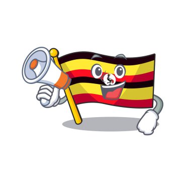 Megafon bayrağı ile Uganda karakter direği uçtu