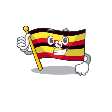 Maskot şeklinde bayrak uganda kadar Thumbs