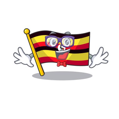 Maskot şeklinde Geek bayrak uganda