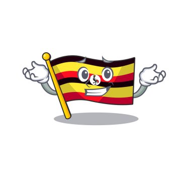 Maskot şeklinde sırıtan bayrak uganda