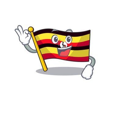 Maskot şeklinde Tamam bayrak uganda