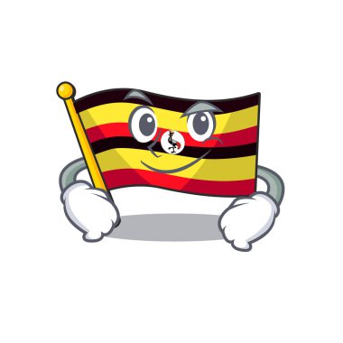 Maskot şeklinde bayrak uganda sırıtan