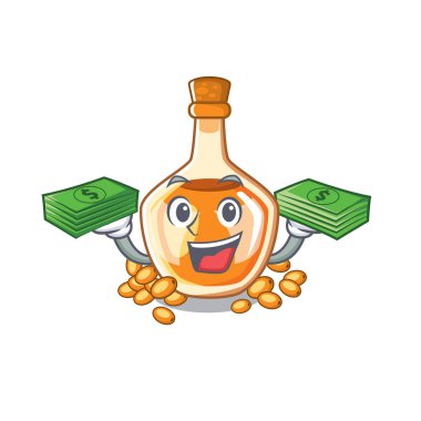 Karikatür kase para çantası deniz dikeni yağı ile