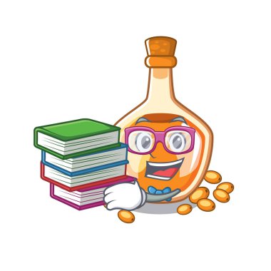 Karikatür kitap deniz dikeni yağı ile Öğrenci