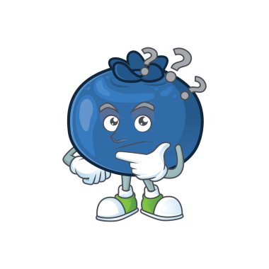 Maskot ile düşünme taze yaban mersini karakter tasarımı