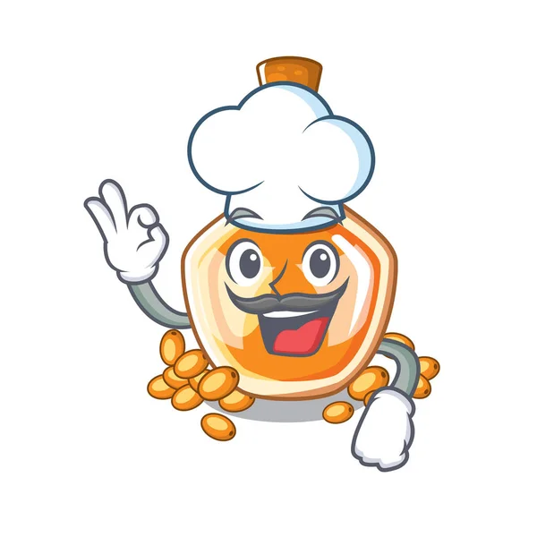 Chef mar buckthorn óleo isolado na mascote — Vetor de Stock