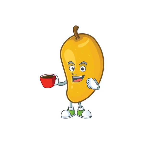 Cartoon van mango karakter op een witte achtergrond. — Stockvector