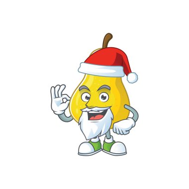 Karikatür karakteri Santa taze armut