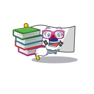 Karakter çekmecesinde saklanan kitap kore bayrağı ile Öğrenci