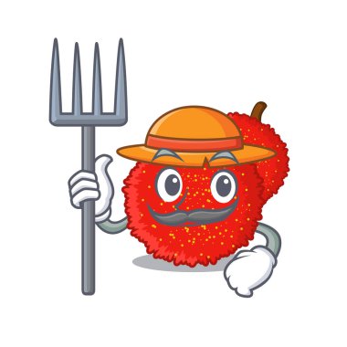 Maskot sepetinde Çiftçi taze bayberry meyve