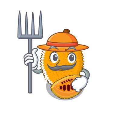 Bir karikatür buzdolabında Çiftçi gac meyve