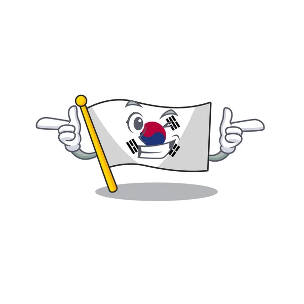卡通形状的韩国国旗 — 图库矢量图片