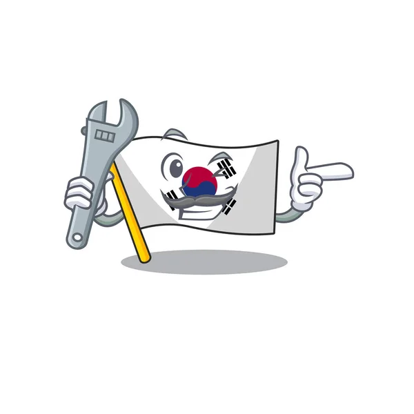 存储在字符抽屉中的机械韩国标志 — 图库矢量图片