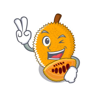 Karakter şekli ile iki parmak gac meyve