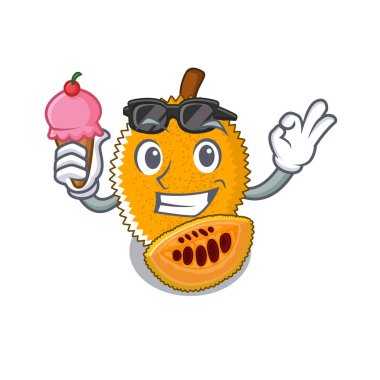 Karakter şekli ile dondurma gac meyve ile