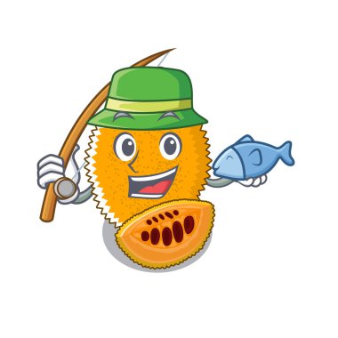 Karikatür izole Balıkçılık gac meyve