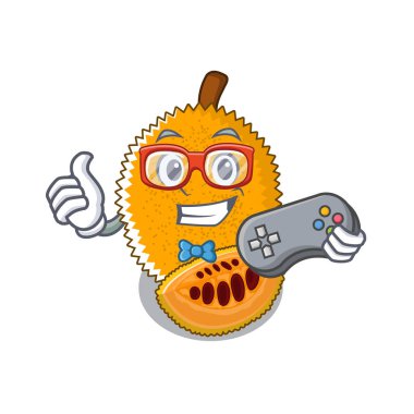 Gamer gac meyve karikatür izole