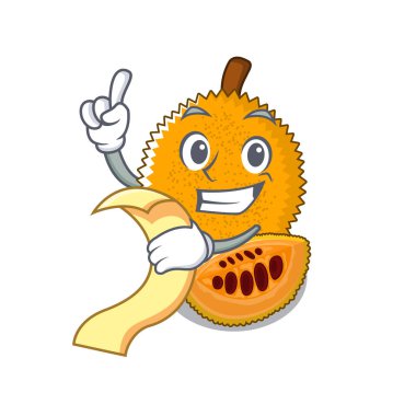 Karikatür izole menü gac meyve ile