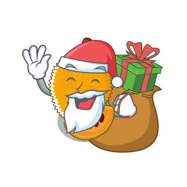 Maskot kase hediye tatlı gac meyve ile Santa