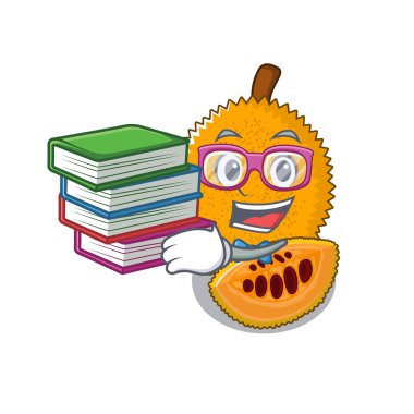 Maskot kase kitap tatlı gac meyve ile Öğrenci