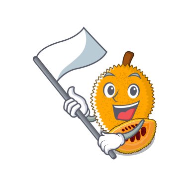 Maskot kase bayrak tatlı gac meyve ile