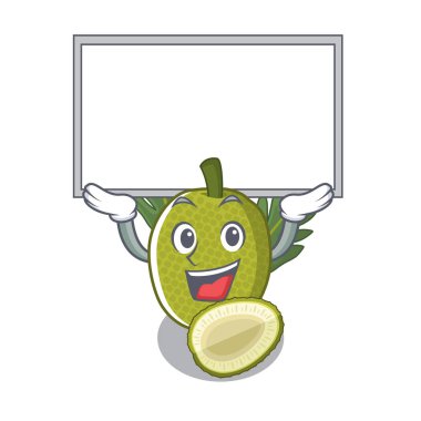 Up board fried breadfruit served in cartoon bowl clipart