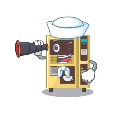 Binoküler kahve otomatlı denizci